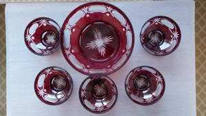 Set boluri de cristal roșu rubiniu