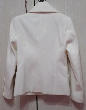 Palton scurt alb - imagine 2