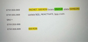 Cartele numere usoare - imagine 3