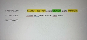 Cartele numere usoare - imagine 2