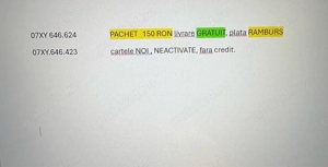 Cartele numere usoare - imagine 2