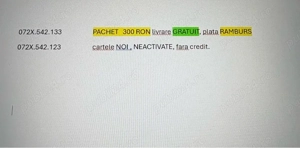 Cartele numere usoare - imagine 5