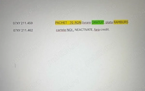 Cartele numere usoare