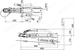 Frana inertiala AL-KO251G, 1550-3000kg, Dispozitiv inertial de franare - imagine 9