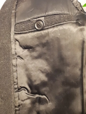 Palton bărbătesc  ,nou ,din stofa gri de lană  fină  cardata - imagine 5