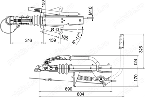 Frana inertiala AL-KO161S, 950-1600 kg, Dispozitiv inertial de franare - imagine 2