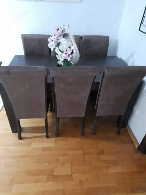 Masa sufragerie cu 6 scaune.  - imagine 2