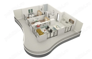 Mamaia apartament 3 camere, vedere catre mare, terasa mare, Casa del Mar - imagine 2