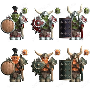 Set 6 Minifigurine tip Lego World of Warcraft Stormwind ORCS Warriors