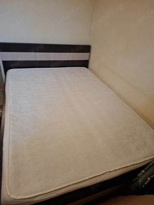 Pat din PAL 140 200 cm, margini dublate, spațiu depozitare si saltea