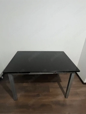 Vand masa din sticla cu structura metalica - imagine 5