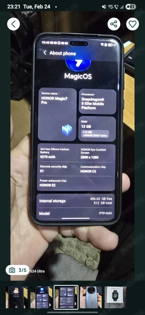 Honor Magic 7pro +Smartwatch Honor5  - imagine 3
