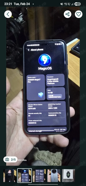 Honor Magic 7pro +Smartwatch Honor5 