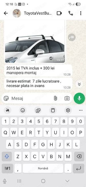 Bare portbagaj Prius + - imagine 2