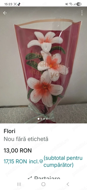 Flori din sirma plusata