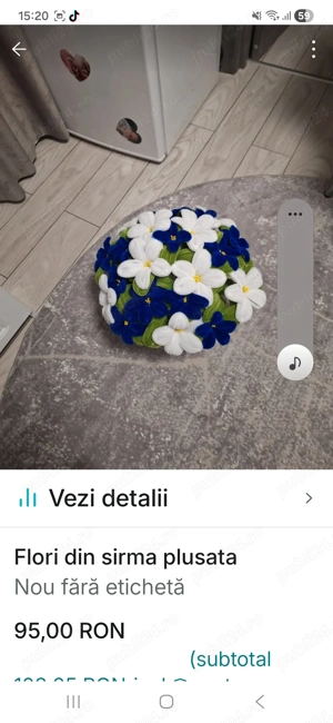 Flori din sirma plusata