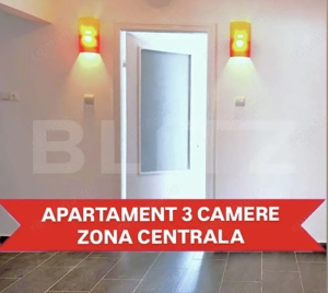 Apartament cu 3 dormitoare + balcon,  Zona Centrala