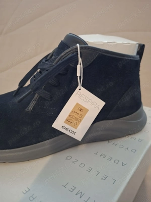 Ghete barbati Geox Albastru, piele naturala, noi-noute, nepurtate