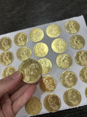 Vand monede placate cu aur de 24k Frank Iosif 4 ducat 1915 1 1 cu cei originali 