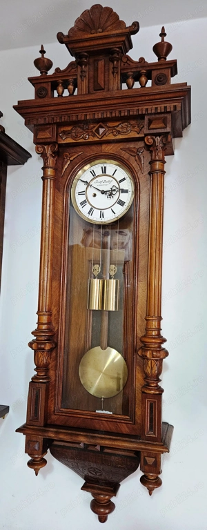 Ceas de perete cu pendul si 2 greutati Kronstadt