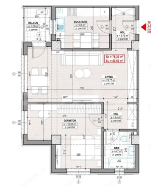 Apartament 3 camere, bloc nou, 60 mp, Traian Vuia - imagine 3