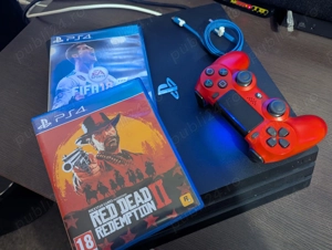 Playstation 4 PRO 1TB, Red Dead Redemption2, Fifa18 - imagine 2