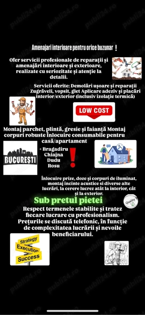 Servicii de finisaje si renovari interioare - exterioare