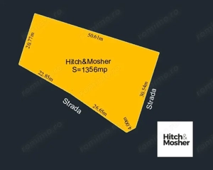 Teren 1.356 mp, dublu front - ideal dezvoltare mixtă (servicii + locuire)