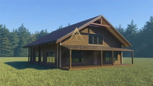 CASA LA MUNTE  LEMN MASIV DE LUX DIN LEMN DE VANZARE cu finalizare in 3 luni, pe un tern de 2000 mp 