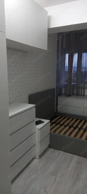 Pat dormitor cu exterior textil