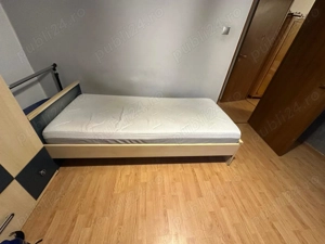 Pat de o persoană cu saltea 90 200