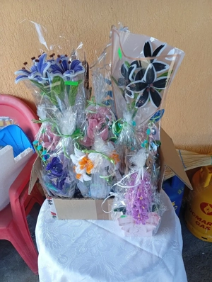 cosuri si ghivece cu flori lucrate manual de la 25 lei bucata - imagine 2