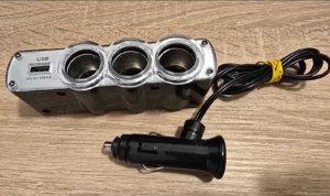Priza tripla auto cu usb. - imagine 2