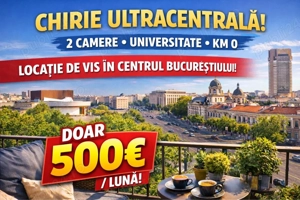 Universitate   2 Camere | 40 mp | Complet Utilat | 500 