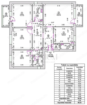 GIROCULUI | 4 CAM | DECOMANDAT | 2 BAI | 2 BALCOANE | CENTRALA | BOXA | SPATIOS - imagine 6