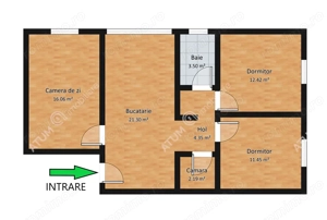 Apartament renovat cu 3 camere si pivnita zona Vasile Aaron Sibiu - imagine 8