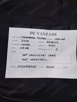 vand Volkswagen touran 2013