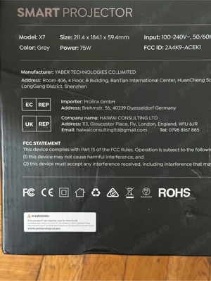 Multimedia proiector X7- Toptro - imagine 2