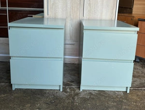 2 buc Noptiera cu 2 Sertare; Mic Dulap pentru dormitor