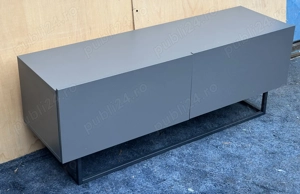 Comoda TV 1,20 m din MDF si suport metalic; Mic dulap pentru living - imagine 3