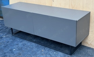 Comoda TV 1,20 m din MDF si suport metalic; Mic dulap pentru living - imagine 2