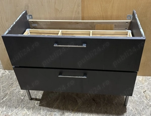 Masca de chiuveta; Masca din Lemn cu 2 sertare; Suport chiuveta - imagine 2