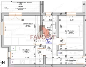 2 camere langa ESO | Decomandat | Bucatarie separata | Etaj 1 - imagine 7