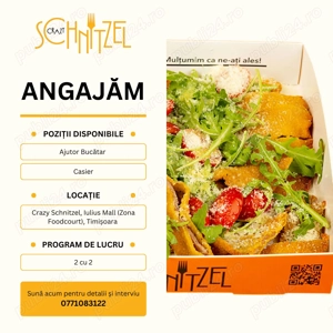 Angajam ajutor bucatar si casier