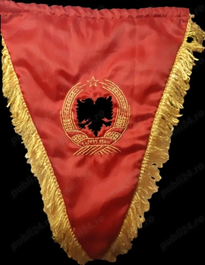 vechi fanion sportiv, mătase dublă, brodată manual