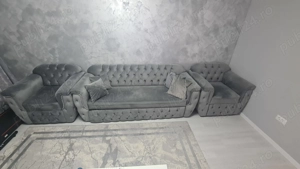 Canapea extensibila cu 2 fotolii