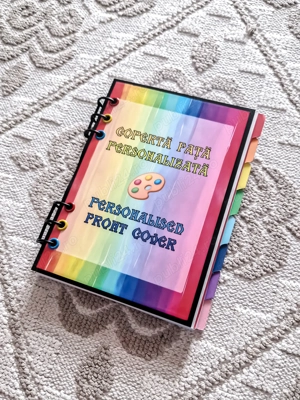 Caiet Mecanic A5 cu Refill Rezerve Foi - Print Personalizat Fata si Separatoare