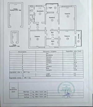 Vând apartament trei camere 109 m 