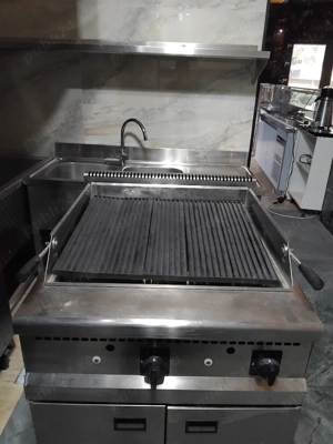 Grătar profesional pe vapori de apă 80x90   gaz natural   aproape nou