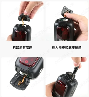 Godox V860ii Flash Olympus Panasonic Hotshoe Base Baza Talpica - imagine 2